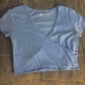 baby blue crop top